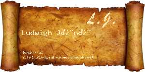 Ludwigh Júnó névjegykártya